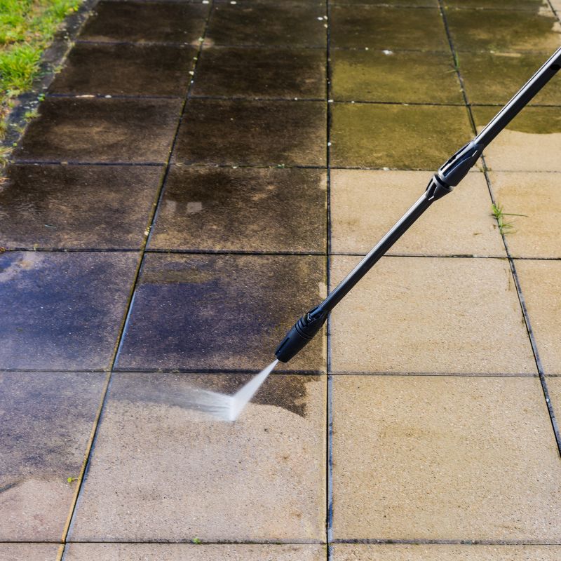 Pressure Washing a Patio